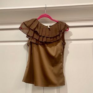 BCBG silk and chiffon top